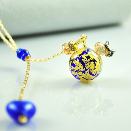 Dreaming Beads, blau, Aroma-Schmuck Halskette