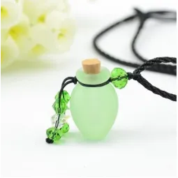 Phiole, grün, Aroma-Schmuck Halskette Duftschmuck zur Aroma-Therapi...