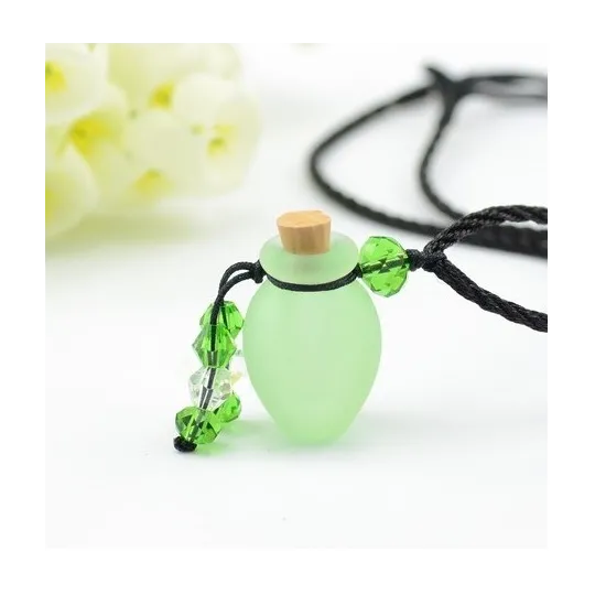 Phiole, grün, Aroma-Schmuck Halskette Duftschmuck zur Aroma-Therapi...