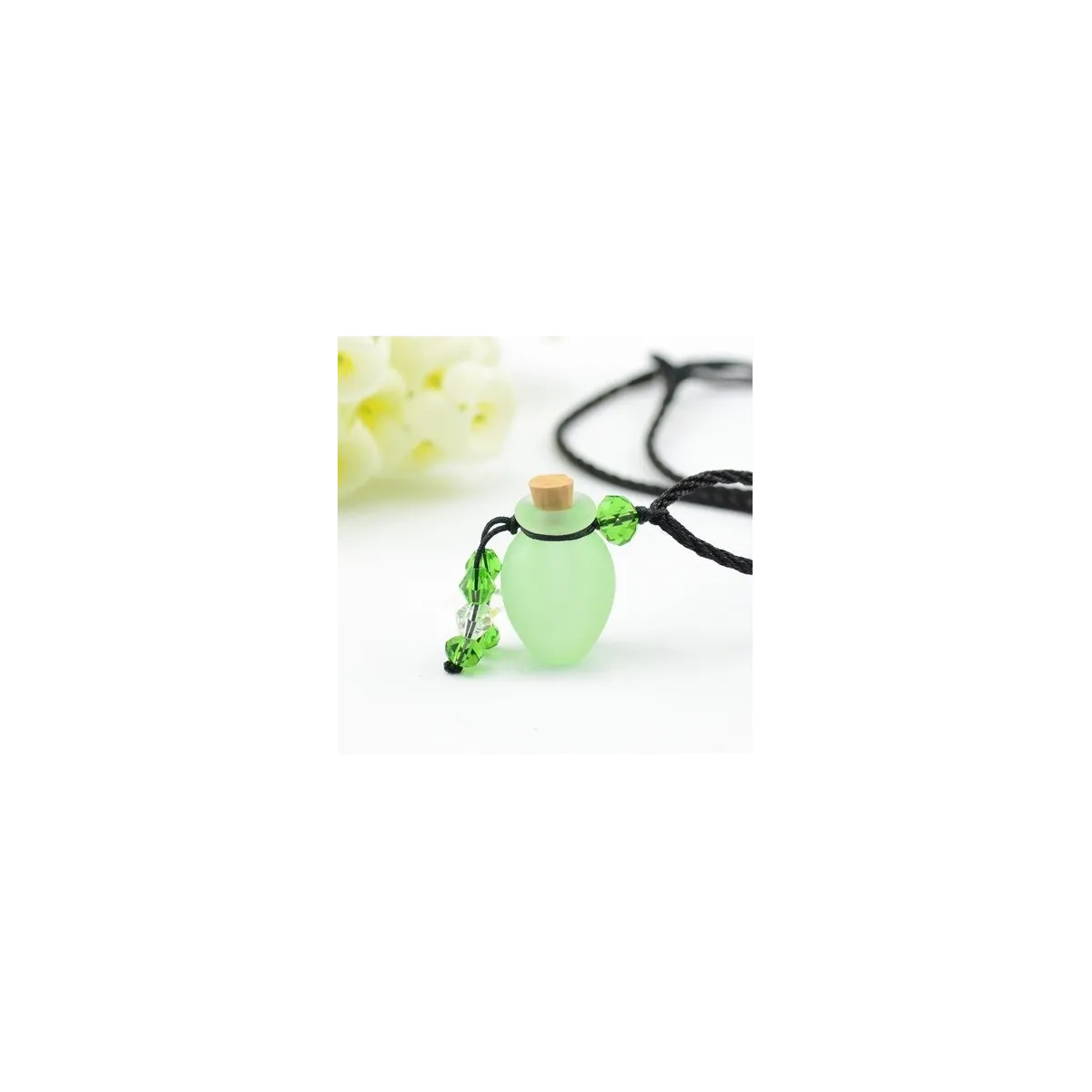 Phiole, grün, Aroma-Schmuck Halskette Duftschmuck zur Aroma-Therapi...