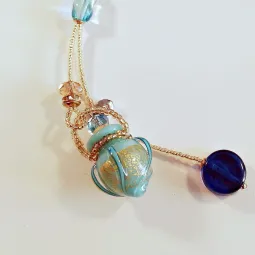 Circling Gem, matt-blau, Aroma-Schmuck Halskette online kaufen