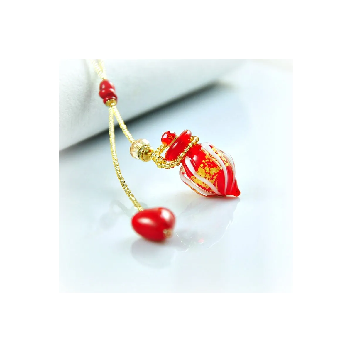 Circling Gem, rot, Aroma-Schmuck Halskette online kaufen