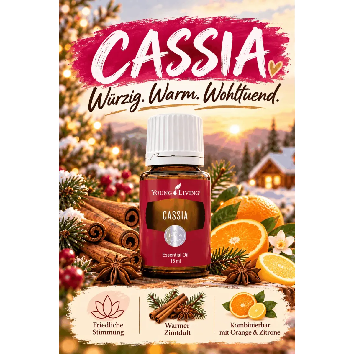 Cassia, ätherisches Öl von Young Living bei Naturessenzen online in Österreich und Deutschland bestellen.